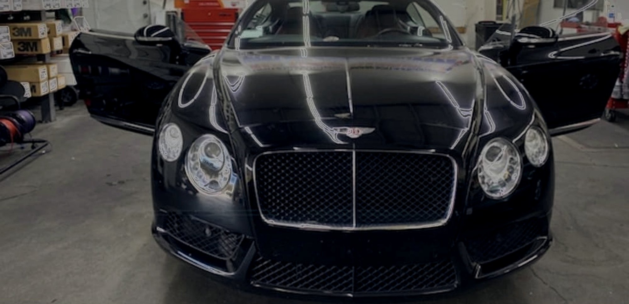 Bentley before window tint