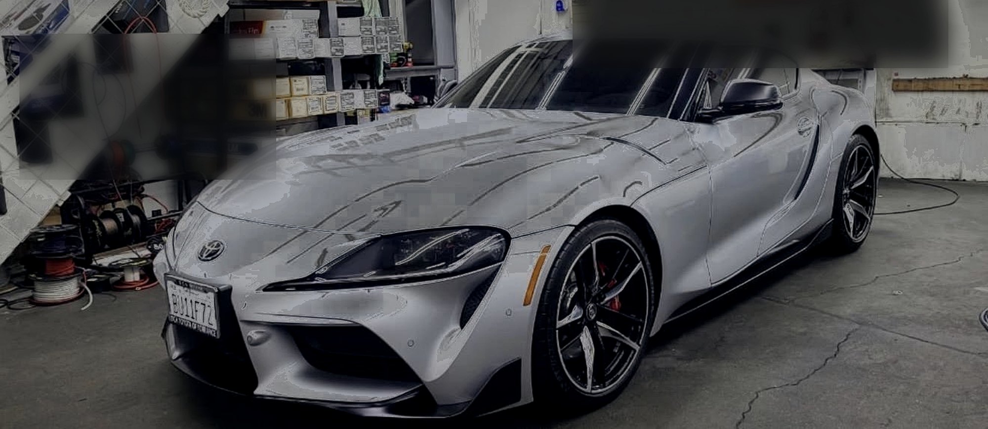 Toyota Supra after California-legal front tint