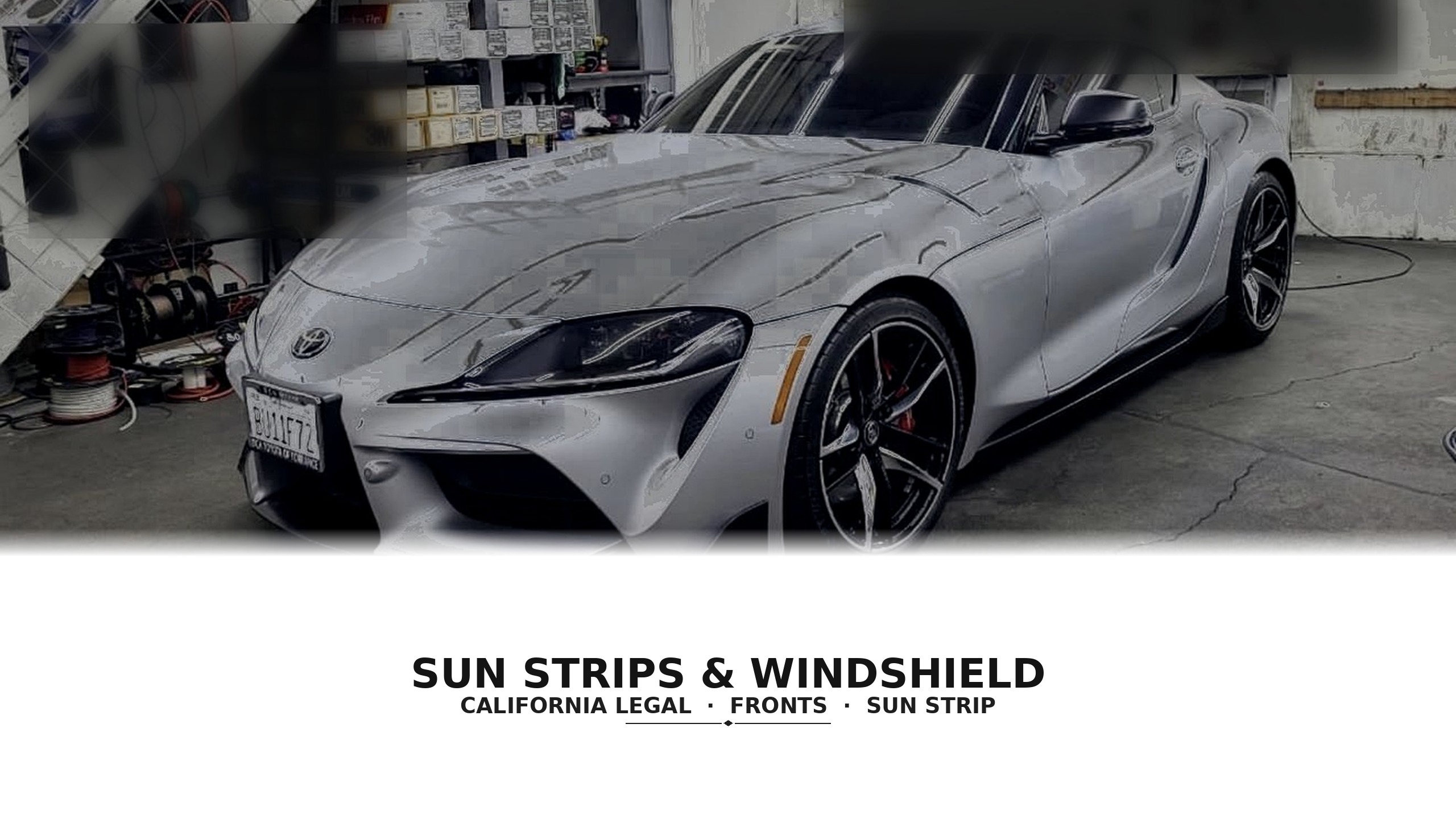 sun strips windshield