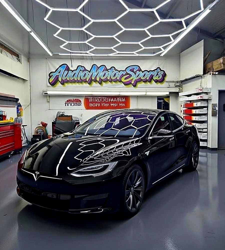 Tesla Model S with ceramic window tint at Los Angeles Car Tint